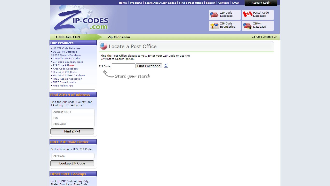 Locate a Post Office - ZIP Codes